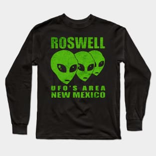 UFO Roswell Green Long Sleeve T-Shirt